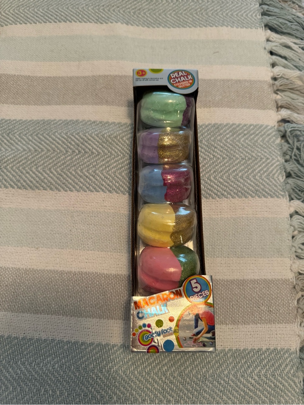 Macaron Chalk 5-Piece Set — Pastel & Metallic Chalks for Kids